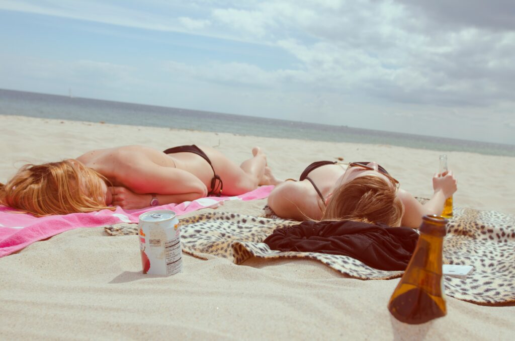 sunbathing-woman-beach